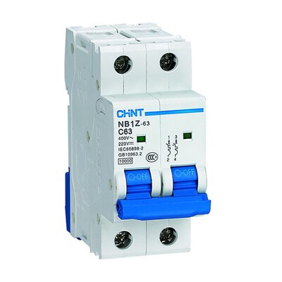 CHINT-AC-DC-MIni-disyuntor-NB1Z-63-2P-C-tipo-MCB-interruptor-de-aire-10A-16A
