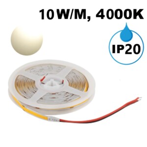 Професионална LED лента 10W/m 4000K 24V DC 320 LEDs/m COB IP20